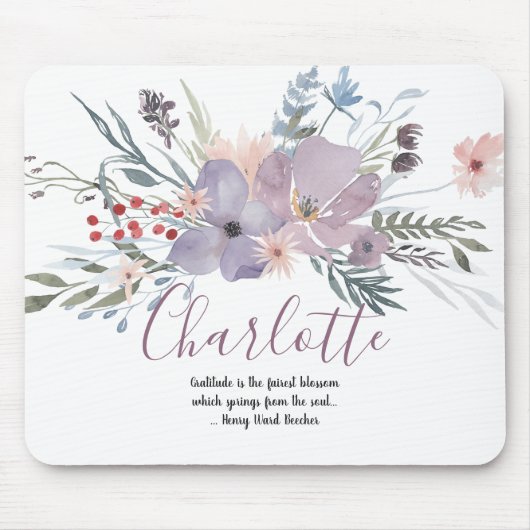 Beautiful Lavender Floral Mousepad (Vorne)