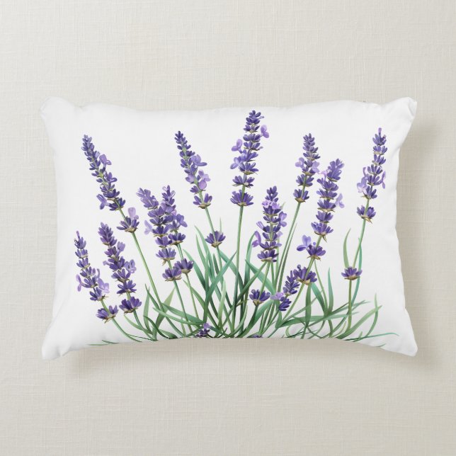 Beautiful Lavender Garden Blume Dekokissen (Vorderseite)