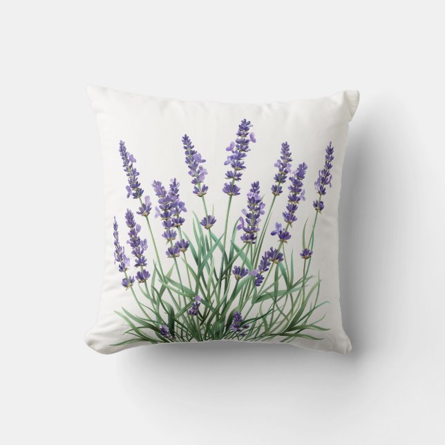 Beautiful Lavender Garden Blume Kissen (Vorderseite)