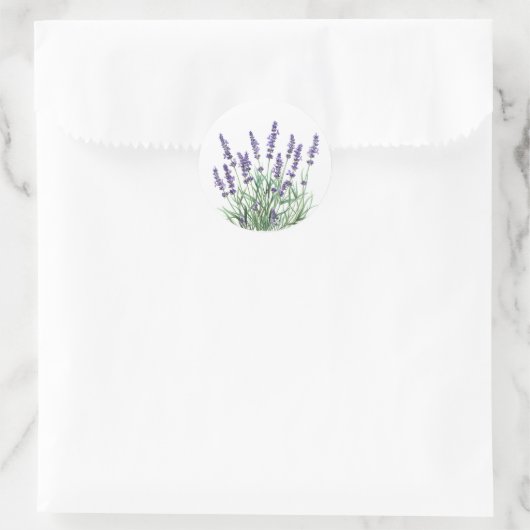 Beautiful Lavender Garden Blume Runder Aufkleber (Tasche)