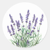 Beautiful Lavender Garden Blume Runder Aufkleber (Vorderseite)