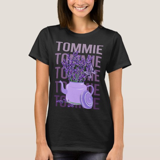 Beautiful Lavender - Tommie Name T-Shirt (Vorderseite)