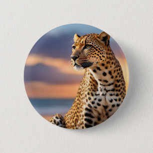 Beautiful Leopard Button