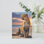 Beautiful Leopard Feiertagspostkarte (Stehend Vorderseite)