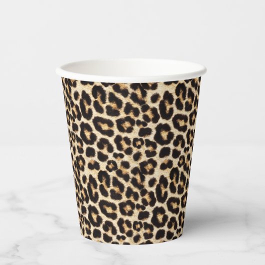 Beautiful Leopard Fur | Imitate Muster Pappbecher (Vorderseite)