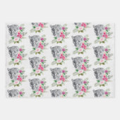 Beautiful Leopard Head Portrait Pattern Geschenkpapier Set (Vorderseite 3)