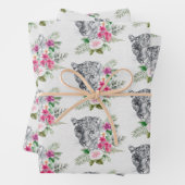 Beautiful Leopard Head Portrait Pattern Geschenkpapier Set (Beispiel)