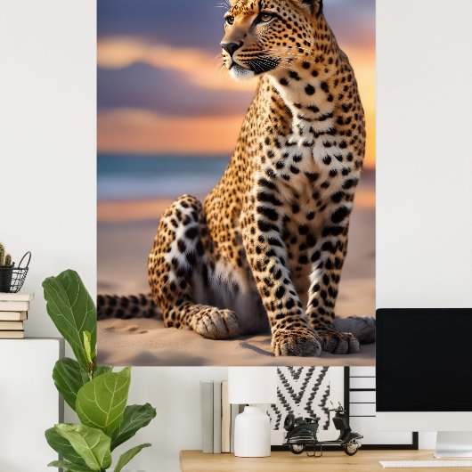 Beautiful Leopard Poster (Heimbüro)