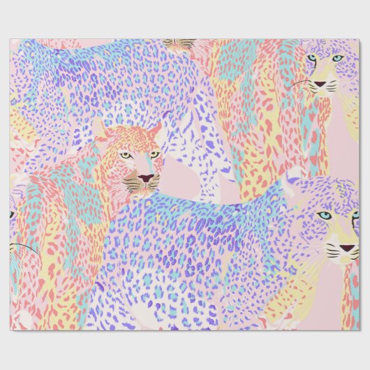 Beautiful Leopard Seamless Pattern illustration Ar Geschenkpapier (Flach)