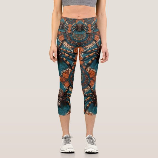 Beautiful Leopard Spot Tarantula Capri Leggings (Vorderseite)