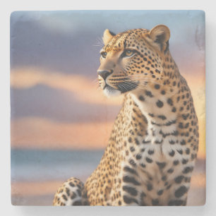 Beautiful Leopard Steinuntersetzer