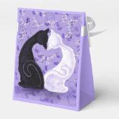 Beautiful Liebe Cat Couple Lila Gefallen Box Geschenkschachtel (Rückseite)