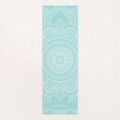 Beautiful Light Blue Mandala Yogamatte (Vorderseite)