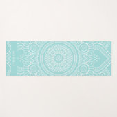 Beautiful Light Blue Mandala Yogamatte (Vorderseite (Horizontal))