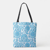 Beautiful Light Blue Paisley Tasche (Rückseite)
