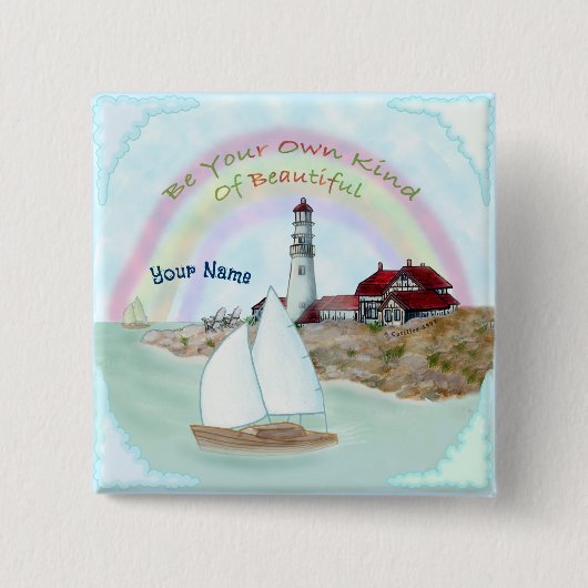 Beautiful Lighthouse Button (Vorderseite)