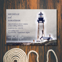 Beautiful Lighthouse Nautical Beach Wedding