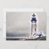 Beautiful Lighthouse Nautical Beach Wedding Einladung (Rückseite)