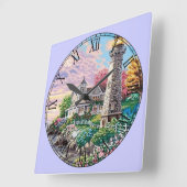 Beautiful Lighthouse Quadratische Wanduhr (Winkel)