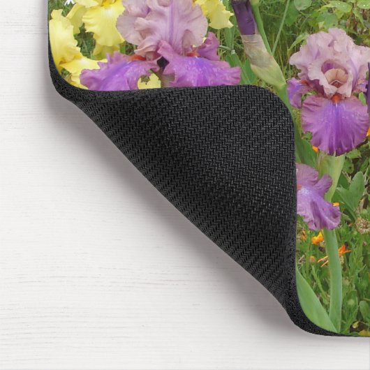 Beautiful Lila Iris Blume Blumengarten Mousepad (Ecke)