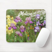 Beautiful Lila Iris Blume Blumengarten Mousepad (Mit Mouse)