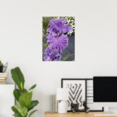 Beautiful Lila Iris Lilac Flower Garden Poster (Heimbüro)