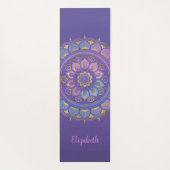 Beautiful Lila Mandala Pattern Yoga Mat Yogamatte (Rückseite)