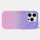 Beautiful Lila Pink Glitzer Ombre Case-Mate iPhone Hülle (Rückseite (Horizontal))