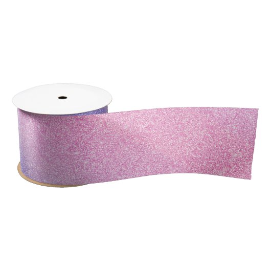Beautiful Lila Pink Glitzer Ombre Satinband (Spule)