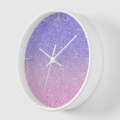 Beautiful Lila Pink Glitzer Ombre Uhr (Winkel)