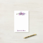 Beautiful Lila Poppies Name Inschrift Post-it Klebezettel (Auf Schreibtisch)