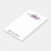 Beautiful Lila Poppies Name Inschrift Post-it Klebezettel (angewinkelt)