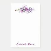 Beautiful Lila Poppies Name Inschrift Post-it Klebezettel (Vorderseite)