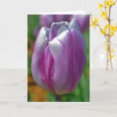 Beautiful Lila Tulip Blume Art Note Card Karte (Gelbe Blume)