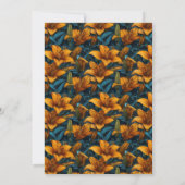 Beautiful Lilies Accent Adult Birthday Einladung (Rückseite)