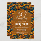 Beautiful Lilies Accent Adult Birthday Einladung (Vorne/Hinten)