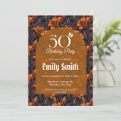 Beautiful Lilies Accent Adult Birthday Einladung (Stehend Vorderseite)