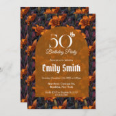 Beautiful Lilies Accent Adult Birthday Einladung (Vorne/Hinten)