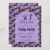 Beautiful Lilies Accent Birthday Celebration Einladung (Vorne/Hinten)