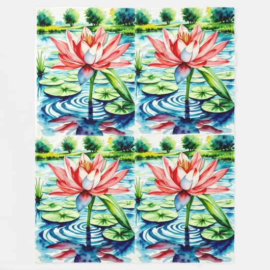 Beautiful Lily Blanket Fleecedecke (Vorderseite)