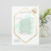 Beautiful Lime Green 💚 Boho Honey-Do Game Einladung (Stehend Vorderseite)