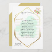 Beautiful Lime Green 💚 Boho Honey-Do Game Einladung (Vorne/Hinten)