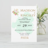 Beautiful Lime Green 💚 Elegant Boho Wedding Einladung (Stehend Vorderseite)