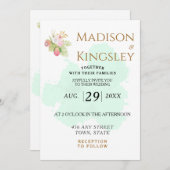 Beautiful Lime Green 💚 Elegant Boho Wedding Einladung (Vorne/Hinten)