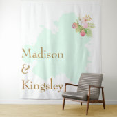 Beautiful Lime Green 💚 Elegant Boho Wedding Wandteppich (Beispiel)