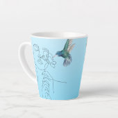 Beautiful Lines Hummingbird Latte Tasse (Linke Ecke)