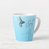 Beautiful Lines Hummingbird Latte Tasse (Rechte Ecke)