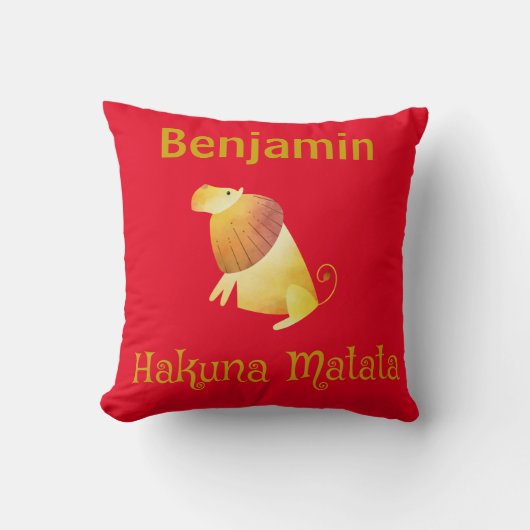 Beautiful Lion Hakuna Matata Kissen (Vorderseite)