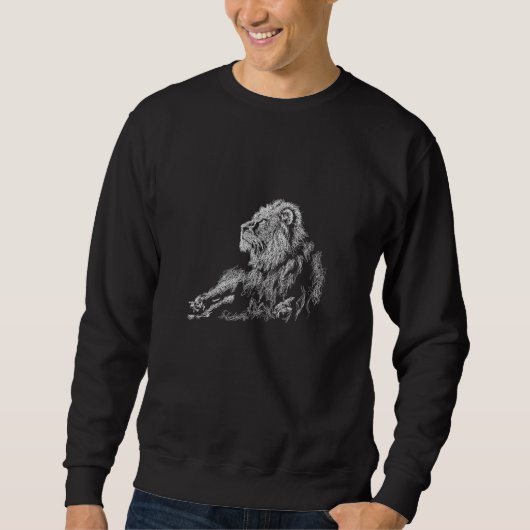 Beautiful lion king of the animals picture Afric Sweatshirt (Vorderseite)