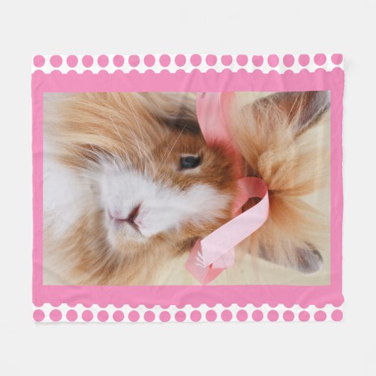 Beautiful Lionhead Zwarf Bunny Rabbit Fleecedecke (Vorderseite (Horizontal))